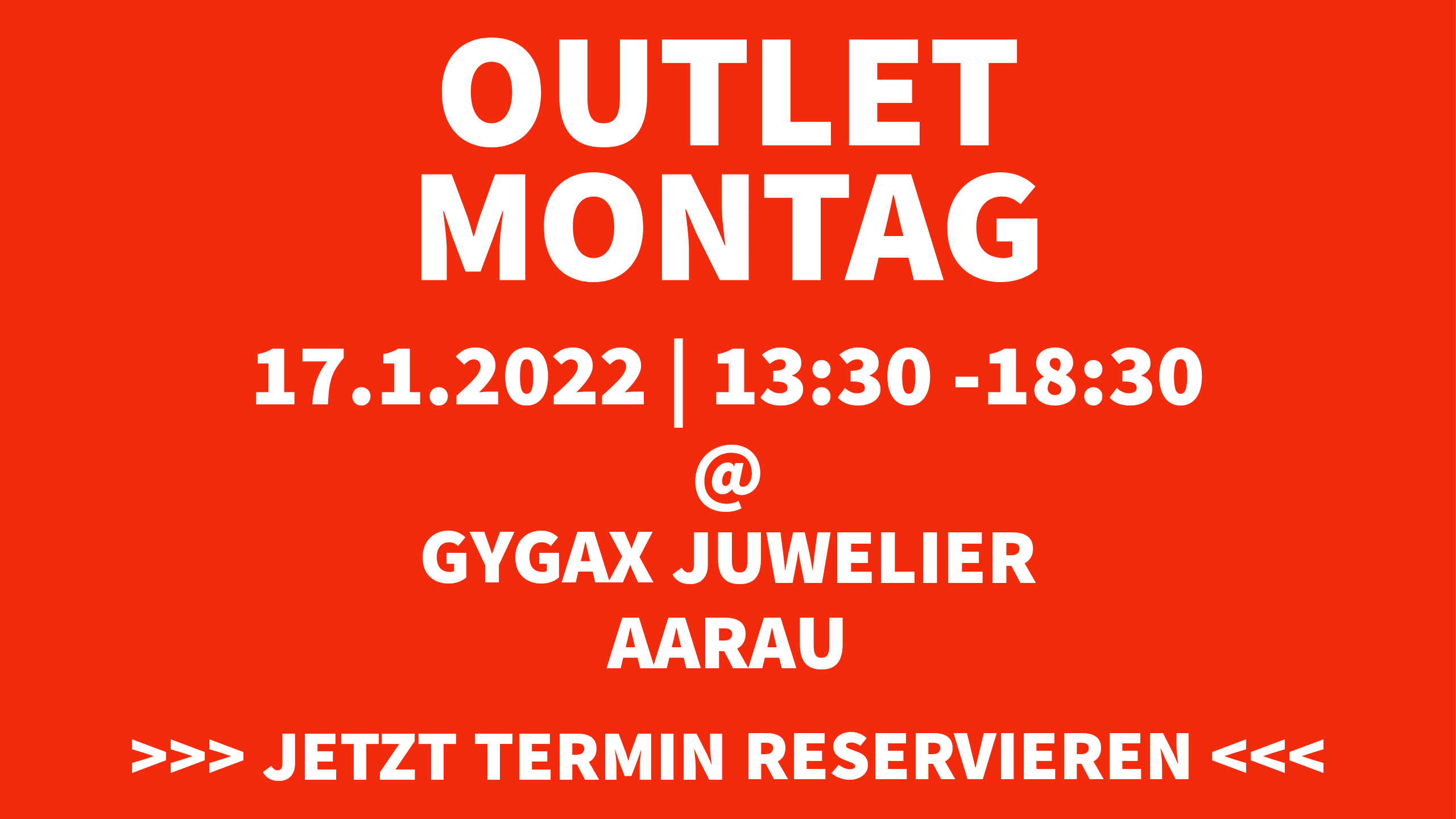 Outlet Montag im Outlet Club von Gygax Juwelier Aarau